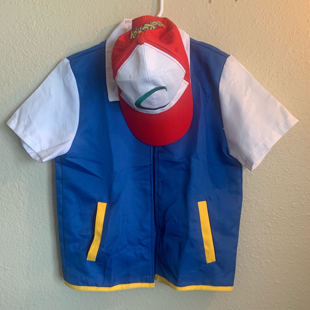 Youth Pokemon Trainer Costume w/hat